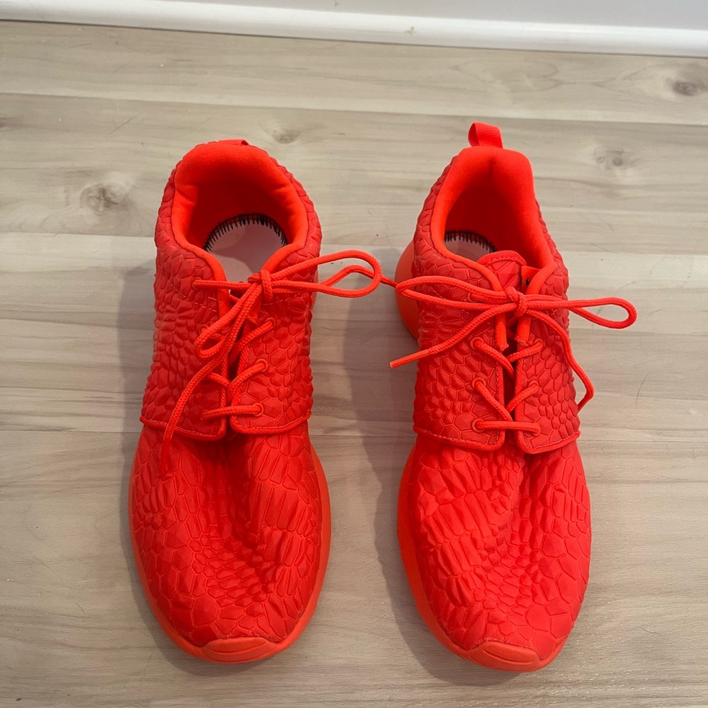 Nike Alligator Print Orange Shoes
